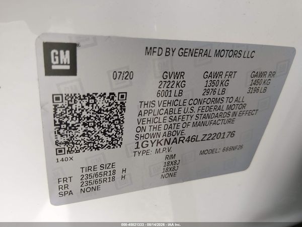 2020 CADILLAC XT5 FWD LUXURY
