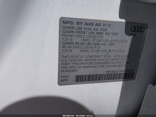 2022 AUDI Q3