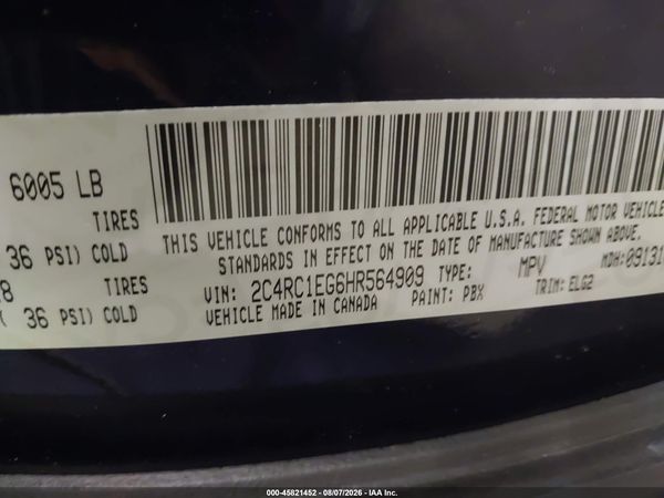 2017 CHRYSLER PACIFICA TOURING-L PLUS