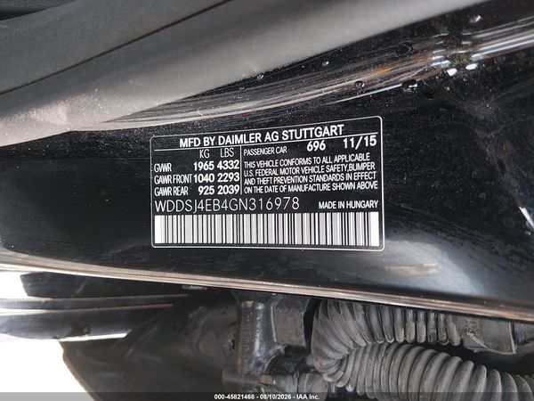2016 MERCEDES-BENZ CLA 250 CLA250