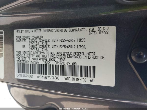 2022 TOYOTA TACOMA TRD SPORT
