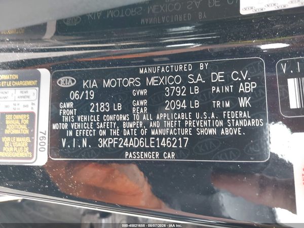 2020 KIA FORTE FE