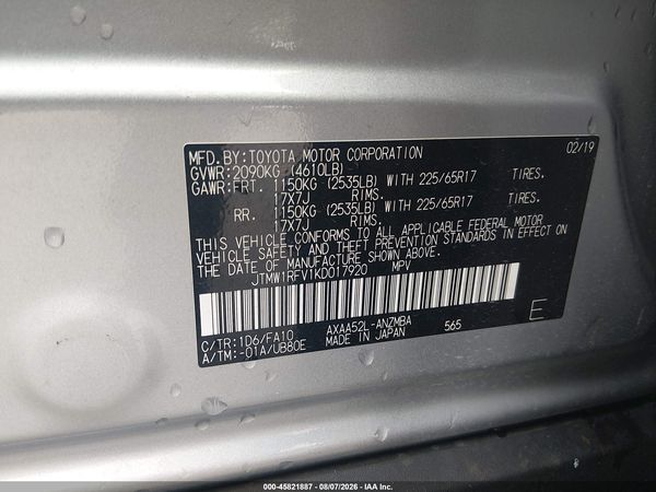 2019 TOYOTA RAV4 XLE