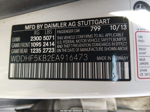 2014 MERCEDES-BENZ E 350 E350