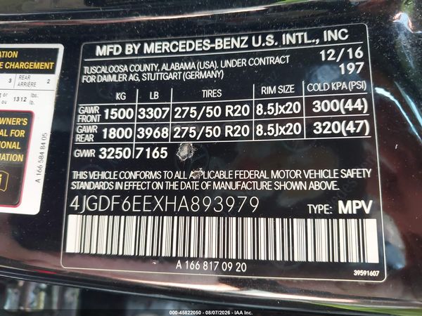 2017 MERCEDES-BENZ GLS 450 4MATIC