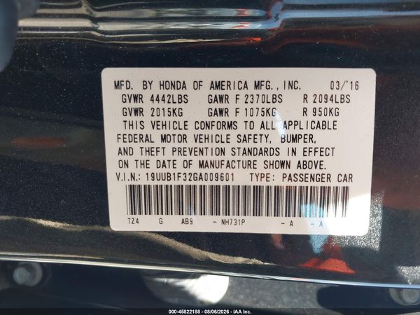 2016 ACURA TLX Base