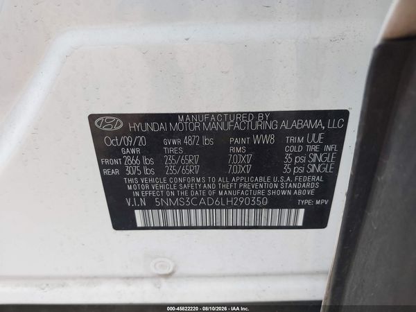 2020 HYUNDAI SANTA FE SEL