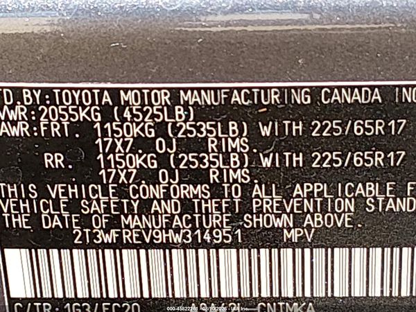 2017 TOYOTA RAV4 XLE