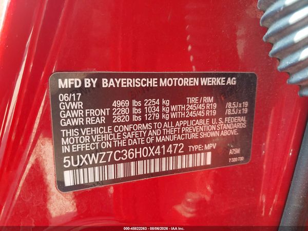 2017 BMW X3 SDRIVE28I