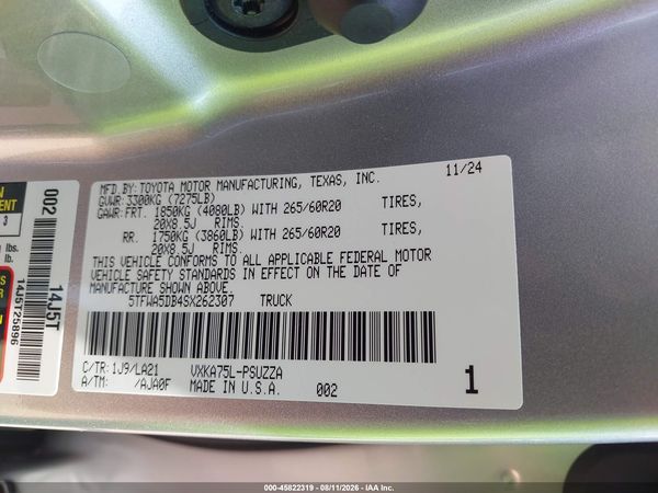 2025 TOYOTA TUNDRA PLATINUM