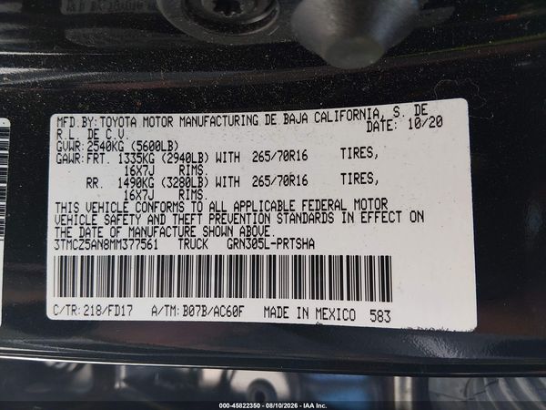 2021 TOYOTA TACOMA TRD OFF-ROAD