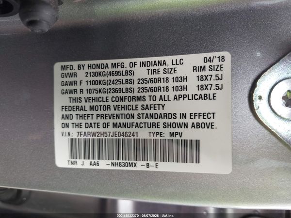 2018 HONDA CR-V EX