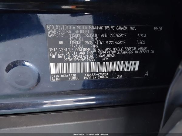 2021 TOYOTA RAV4 XLE