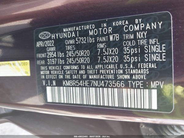 2022 HYUNDAI PALISADE LIMITED