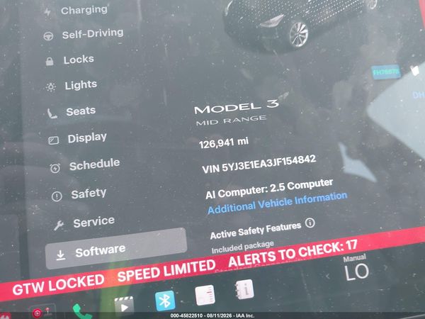 2018 TESLA MODEL 3 LONG RANGE/MID RANGE
