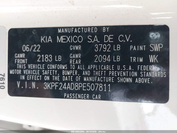 2023 KIA FORTE LXS