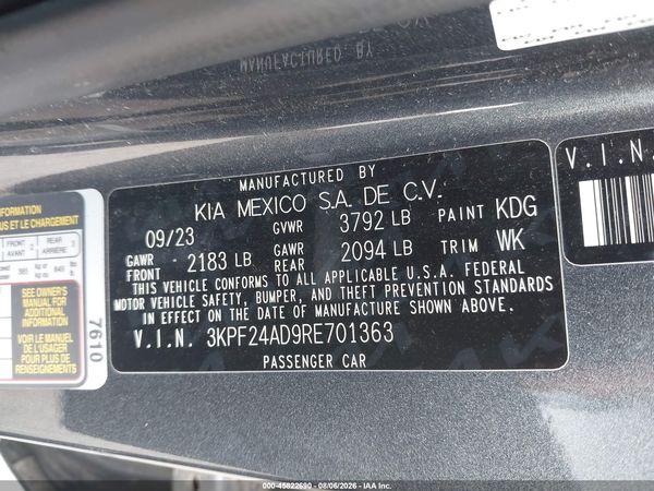 2024 KIA FORTE LXS