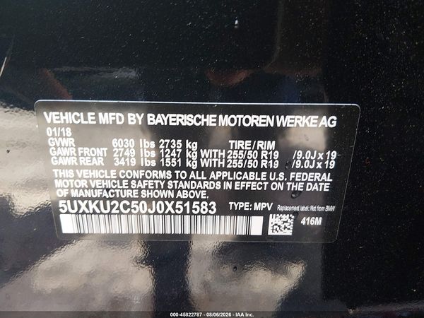 2018 BMW X6 XDRIVE35I
