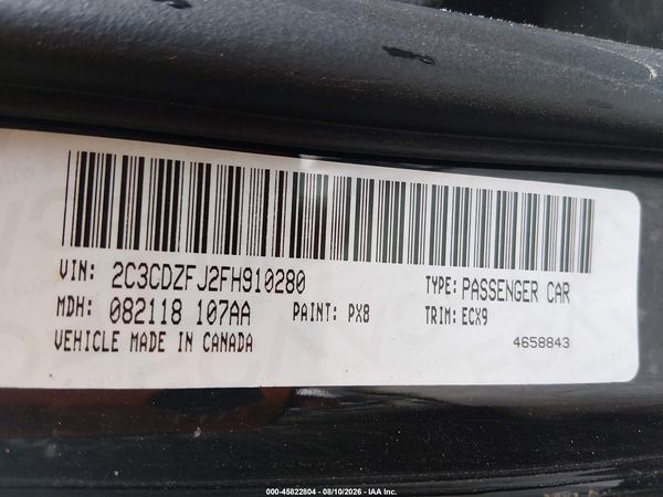 2015 DODGE CHALLENGER R/T SCAT PACK SHAKER