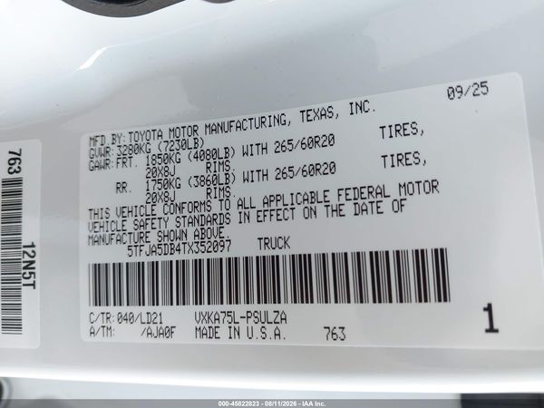 2026 TOYOTA TUNDRA LIMITED CREWMAX 5.5' BED