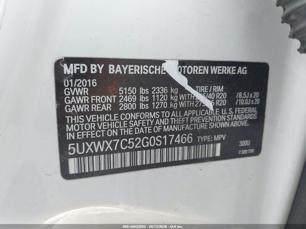 2016 BMW X3 XDRIVE35I