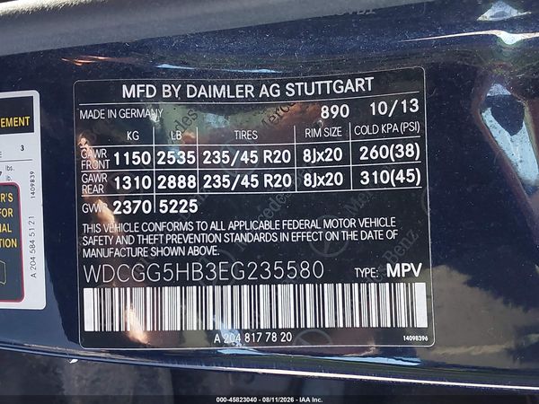 2014 MERCEDES-BENZ GLK 350 GLK350