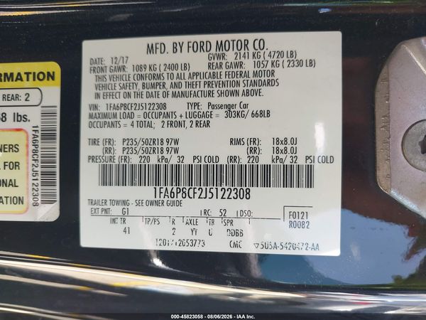 2018 FORD MUSTANG GT PREMIUM