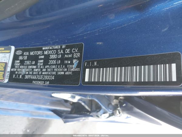 2018 KIA FORTE LX