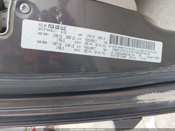 2016 DODGE GRAND CARAVAN SXT