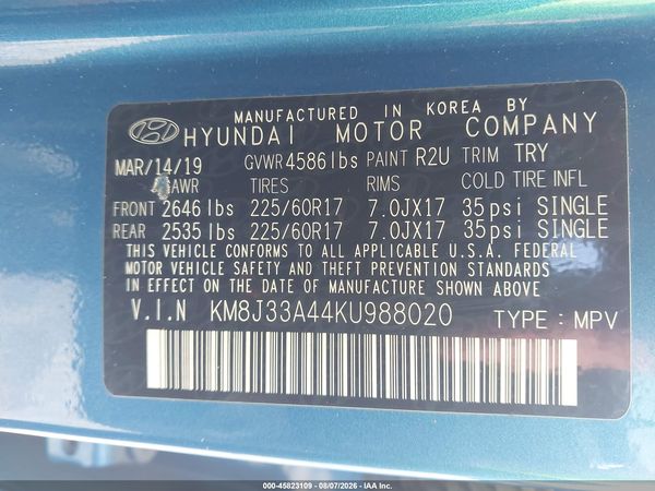 2019 HYUNDAI TUCSON VALUE