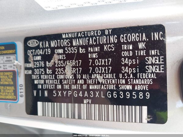 2020 KIA SORENTO 2.4L LX