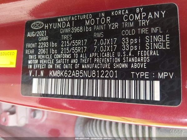 2022 HYUNDAI KONA SEL