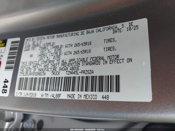 2025 TOYOTA TACOMA LIMITED