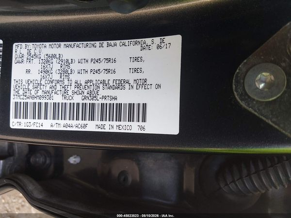 2017 TOYOTA TACOMA SR5 V6