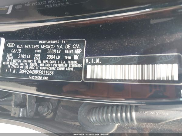 2019 KIA FORTE FE