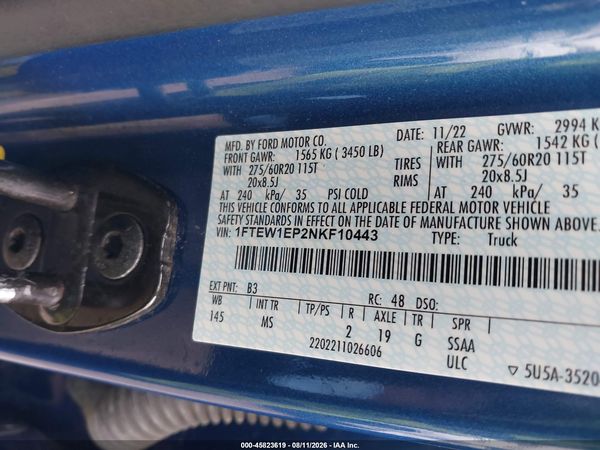 2022 FORD F-150 XLT