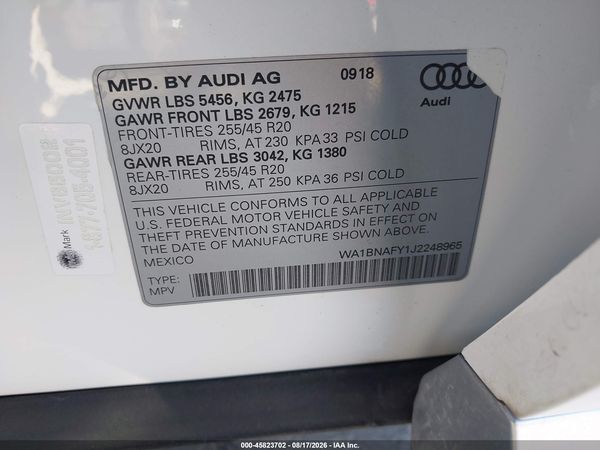 2018 AUDI Q5 2.0T PREMIUM