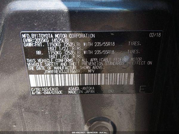 2018 TOYOTA RAV4 LIMITED