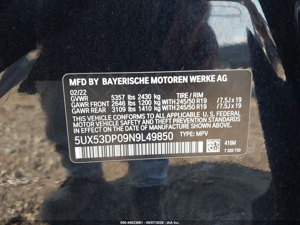 2022 BMW X3 XDRIVE30I