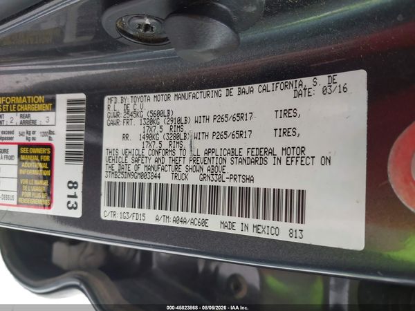2016 TOYOTA TACOMA TRD SPORT