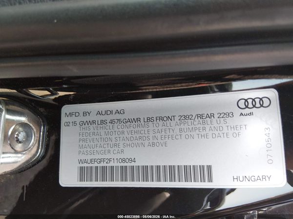 2015 AUDI A3 2.0T PREMIUM