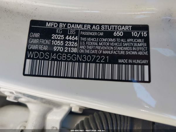 2016 MERCEDES-BENZ CLA 250 4MATIC