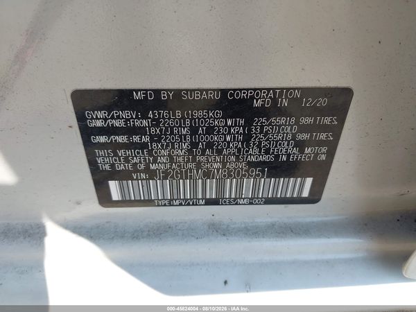 2021 SUBARU CROSSTREK LIMITED
