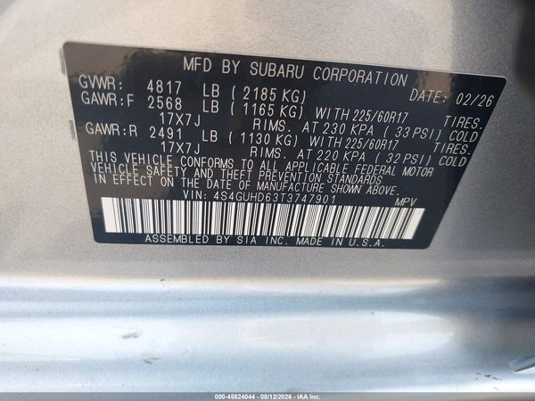 2026 SUBARU CROSSTREK PREMIUM — I9