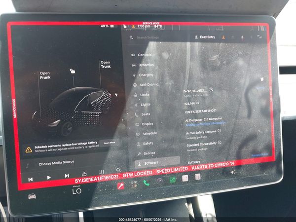 2018 TESLA MODEL 3 LONG RANGE/MID RANGE