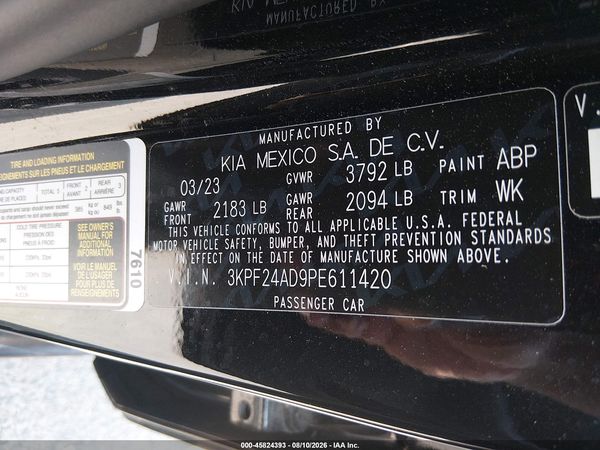 2023 KIA FORTE LXS