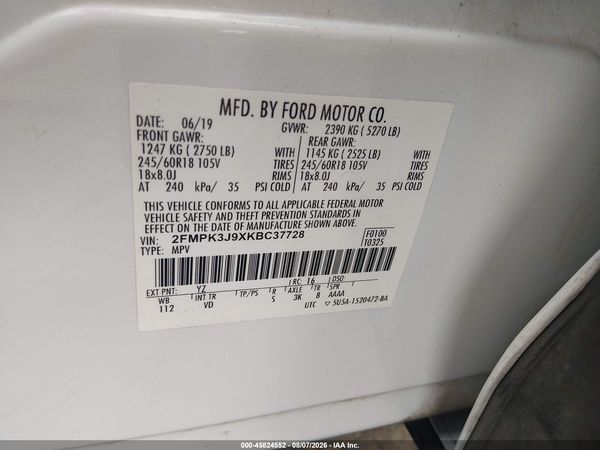 2019 FORD EDGE SEL