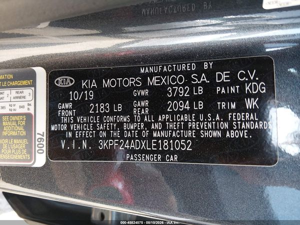 2020 KIA FORTE FE
