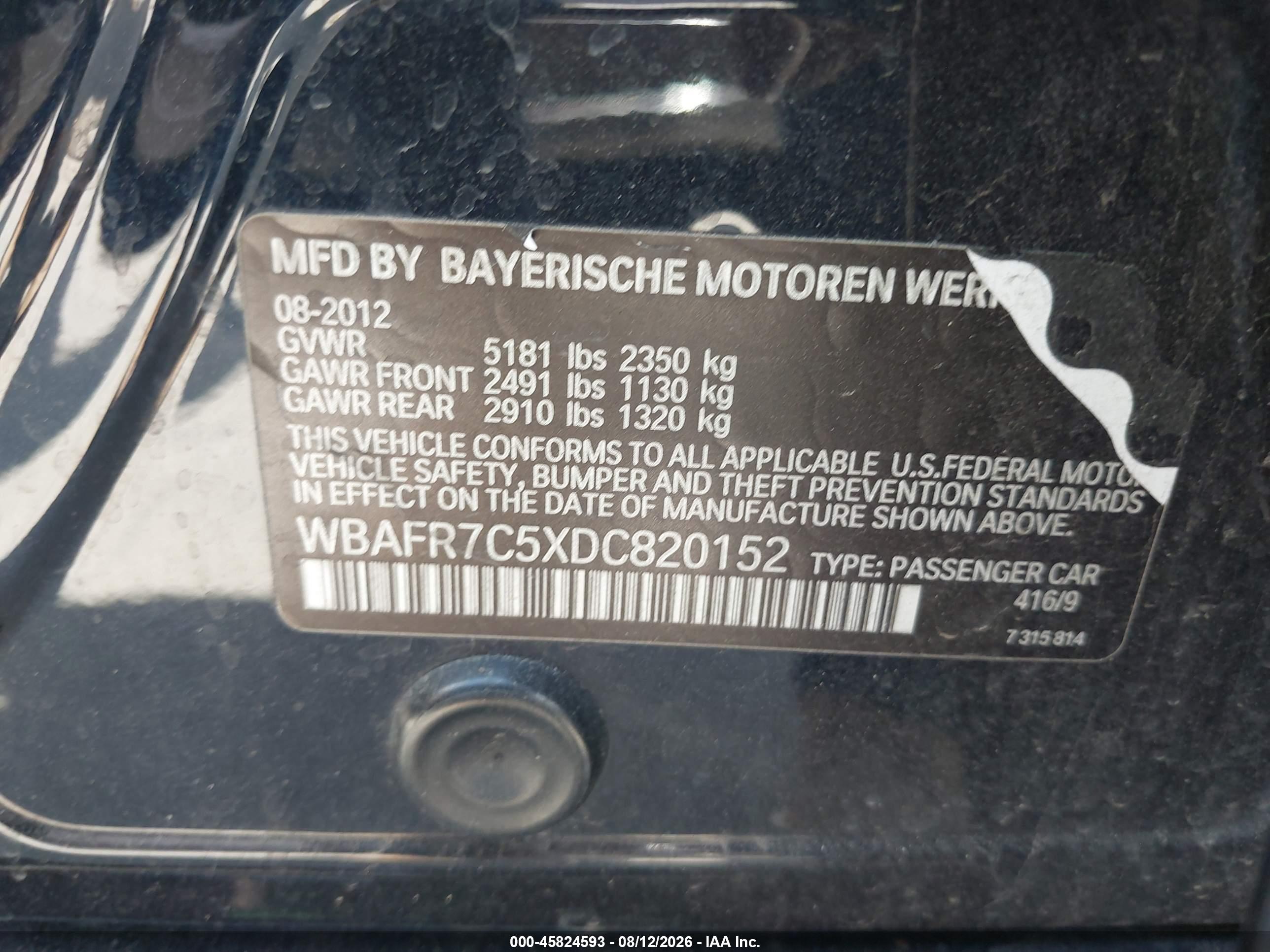 2013 BMW 535I