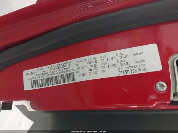 2016 DODGE GRAND CARAVAN SXT — I9